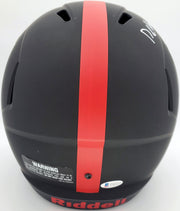 Devonta Smith Autographed Alabama Crimson Tide Eclipse Black Full Size Replica Speed Helmet "Smitty" Beckett BAS Stock #191974