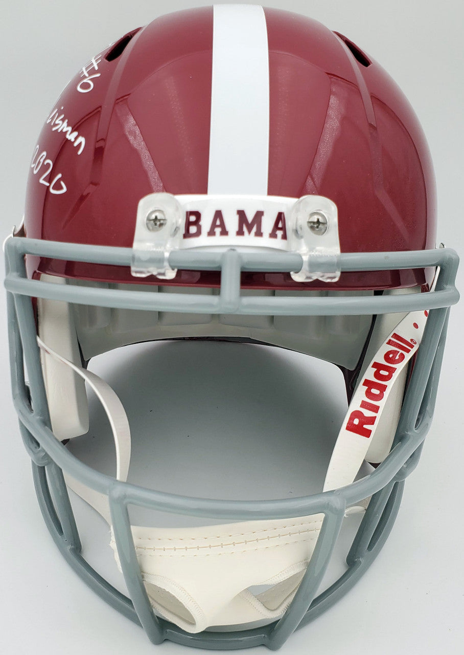 Devonta Smith Autographed Alabama Crimson Tide Full Size Speed Replica Helmet "Heisman 2020" Beckett BAS Stock #189555