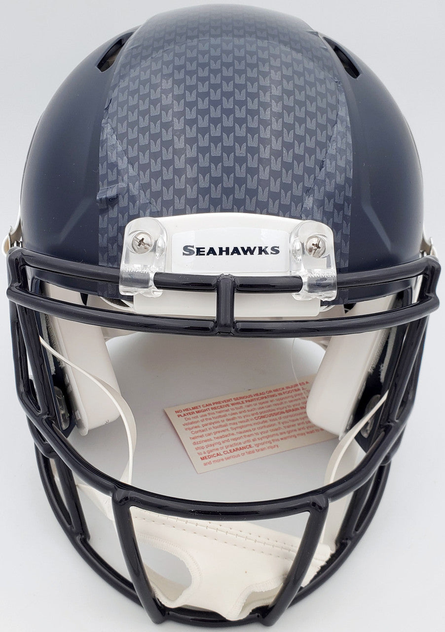 Unsigned Seattle Seahawks Blue Authentic Speed Full Size Helmet Stock #185356