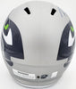 Russell Wilson Autographed Seattle Seahawks Gray AMP Full Size Speed Replica Helmet In Blue RW Holo Stock #159113