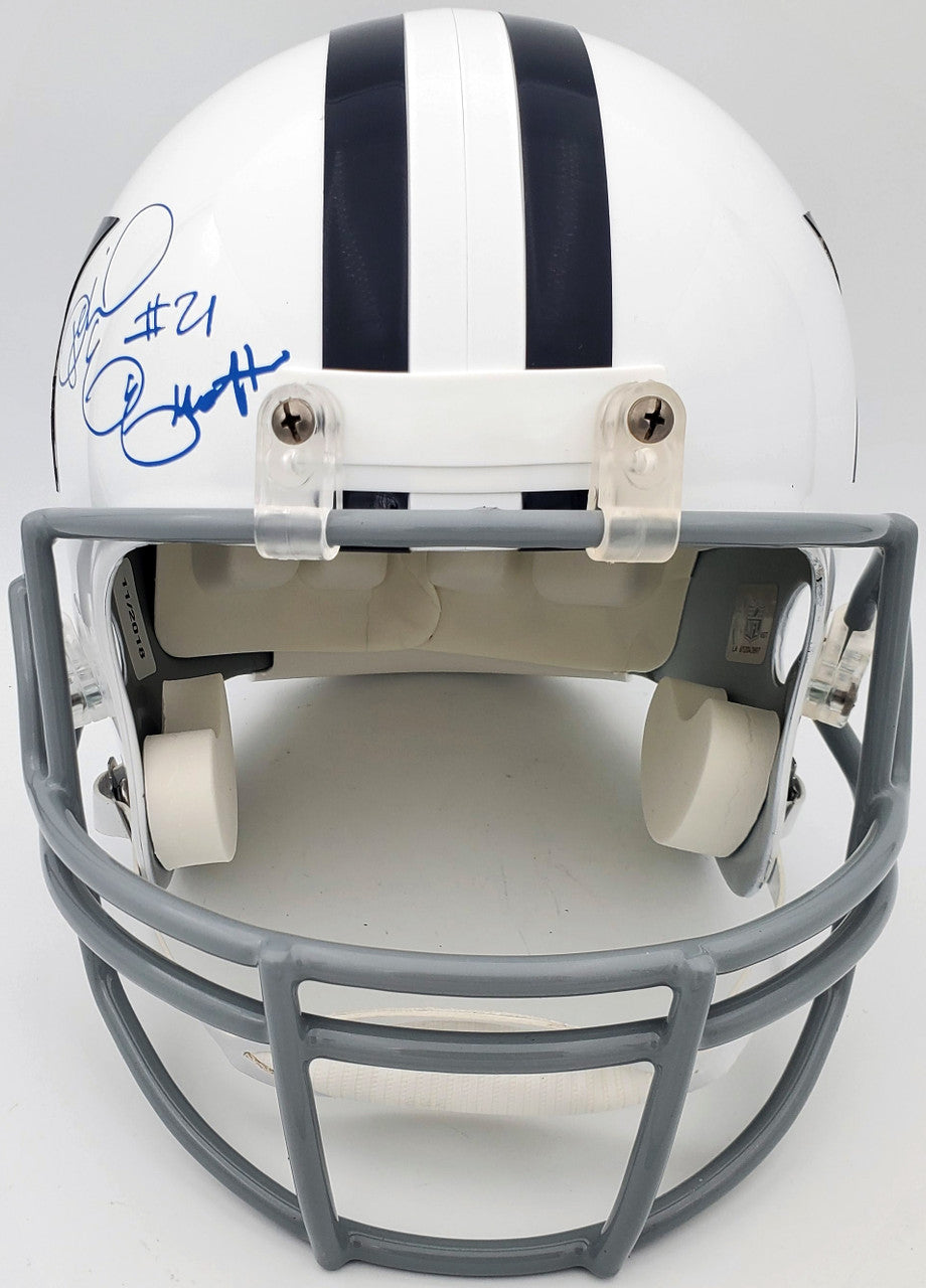 Ezekiel Elliott Autographed Dallas Cowboys Thanksgiving Full Size Replica Helmet Beckett BAS Stock #146376