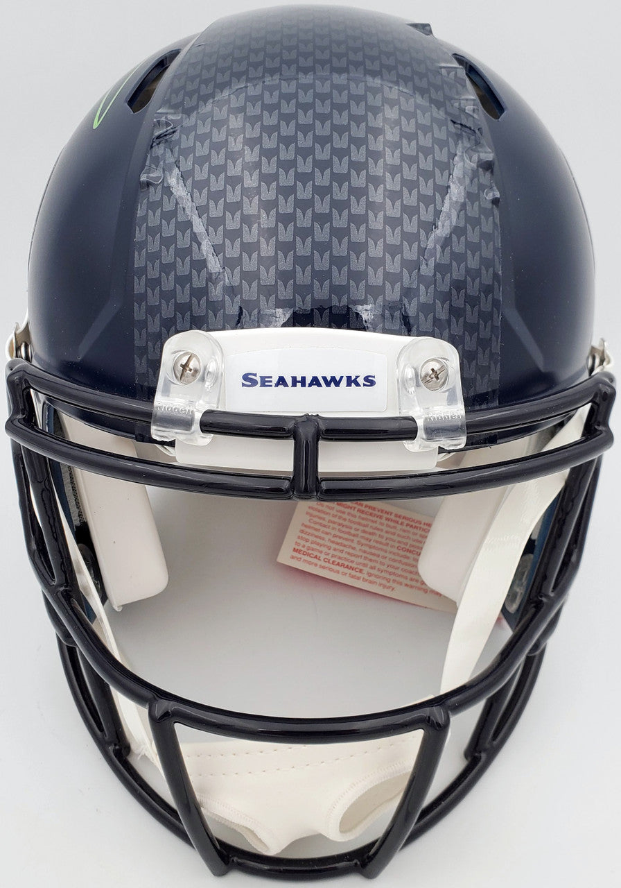 Russell Wilson Autographed Seattle Seahawks Full Size Speed Authentic Helmet In Green RW Holo Stock #145783