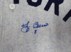 New York Yankees Yogi Berra Autographed Gray Jersey Beckett BAS QR #BN14537