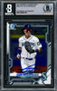 Julio Rodriguez Autographed 2021 Bowman Chrome Draft Card #BDC145 Seattle Mariners Beckett BAS #16545722