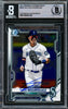 Julio Rodriguez Autographed 2021 Bowman Chrome Draft Card #BDC145 Seattle Mariners Beckett BAS #16545720