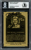 Carl Yastrzemski Autographed 1989 Hall of Fame Metallic Plaque Card Boston Red Sox Beckett BAS #16545855