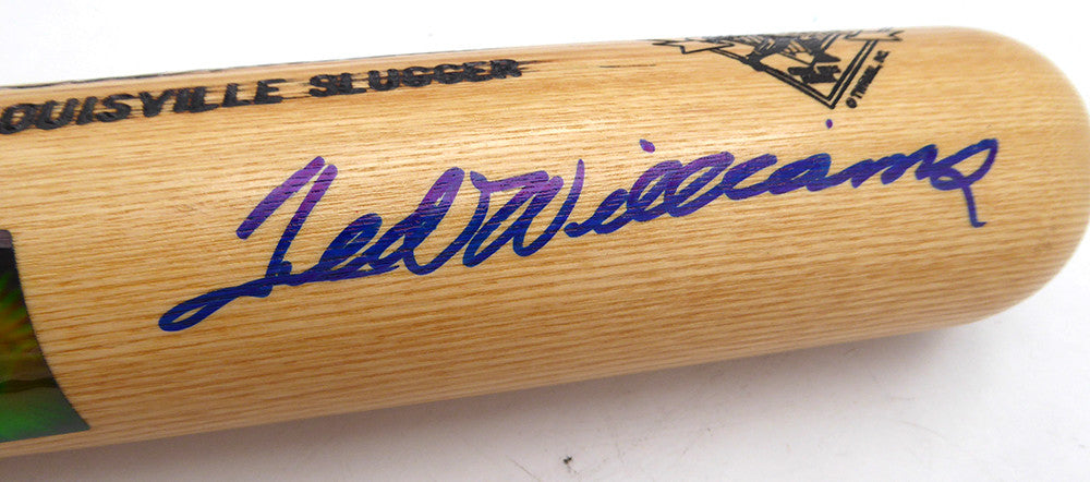 Ted Williams Autographed Louisville Slugger Game Model Bat Boston Red Sox #/521 Beckett BAS QR #AE85505
