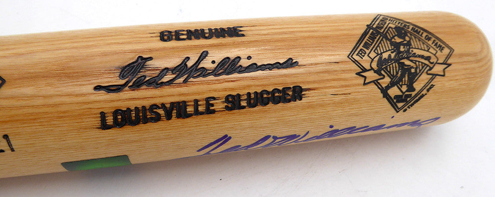 Ted Williams Autographed Louisville Slugger Game Model Bat Boston Red Sox #/521 Beckett BAS QR #AE85505
