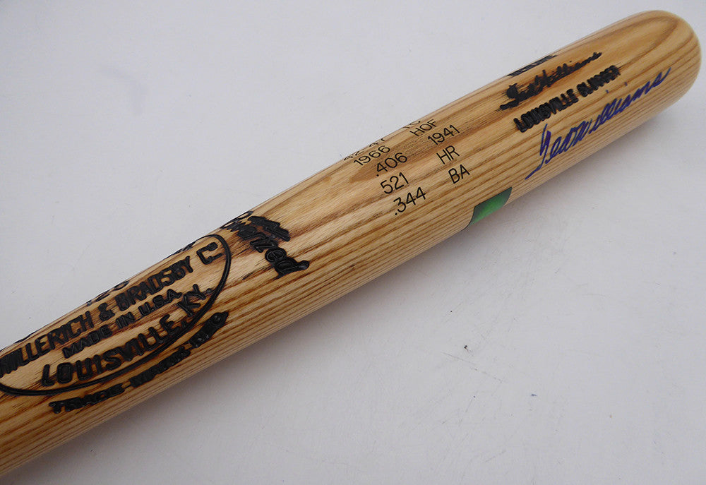 Ted Williams Autographed Louisville Slugger Game Model Bat Boston Red Sox Beckett BAS QR #AE85508