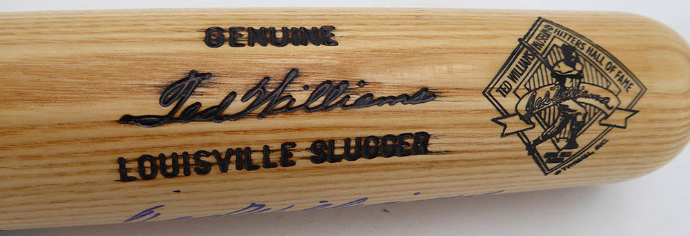 Ted Williams Autographed Louisville Slugger Game Model Bat Boston Red Sox #/521 Beckett BAS QR #AE85509