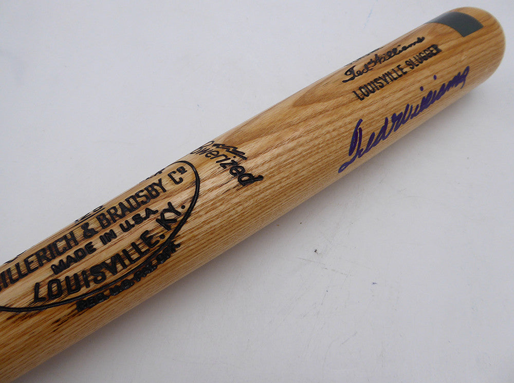 Ted Williams Autographed Louisville Slugger Game Model Bat Boston Red Sox Beckett BAS QR #AE85511