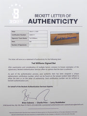 Ted Williams Autographed Louisville Slugger Game Model Bat Boston Red Sox Beckett BAS QR #AE85511