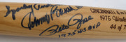 Johnny Bench "HOF 89", Pete Rose "1975 WS MVP" & Sparky Anderson Autographed Louisville Slugger Bat Cincinnati Reds Beckett BAS QR #AE49006