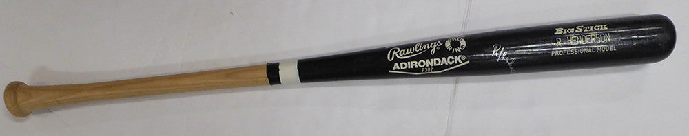 Rickey Henderson Autographed Adirondack Professional Model Bat Oakland Athletics PSA/DNA #1B10290