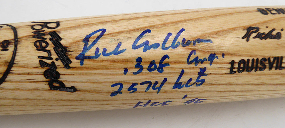 Richie Ashburn Autographed Louisville Slugger Game Model Bat Philadelphia Phillies ".308, 2574 Hits, HOF 95" Beckett BAS QR #BU87105