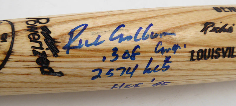 Richie Ashburn Autographed Louisville Slugger Game Model Bat Philadelphia Phillies ".308, 2574 Hits, HOF 95" Beckett BAS QR #BU87105