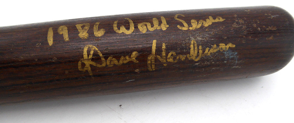Dave Henderson Autographed Adirondack Model RJ288 Bat Boston Red Sox "1986 World Series" Beckett BAS QR #BU87118