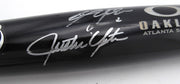 B.J. & Justin Upton Autographed Oakley Zinger Bat Family Business (Smudged) Beckett BAS QR #BU87122