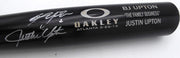 B.J. & Justin Upton Autographed Oakley Zinger Bat Family Business (Smudged) Beckett BAS QR #BU87122