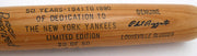 Phil Rizzuto Autographed Louisville Slugger Game Model Bat New York Yankees "Holy Cow" Beckett BAS QR #BU87140