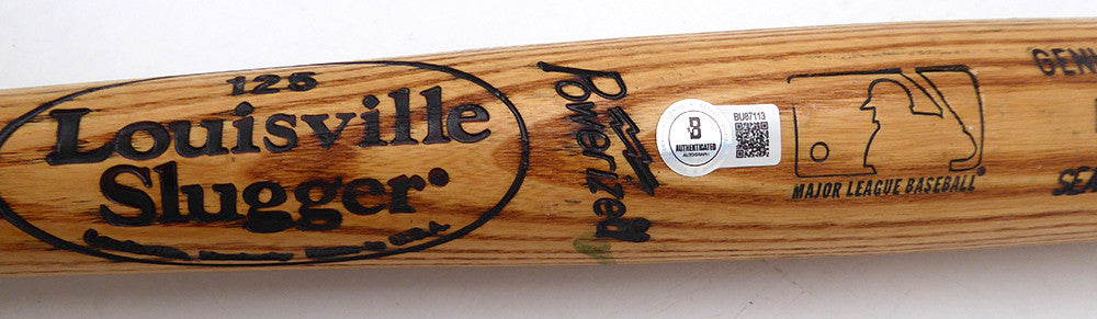 Dan Wilson Autographed Game Issued Louisville Slugger C271 Bat Seattle Mariners Beckett BAS QR #BU87113