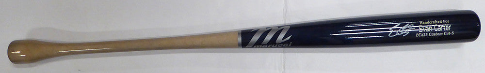 Evan Carter Autographed Marucci Player Model Bat Texas Rangers Beckett BAS QR #WX74976