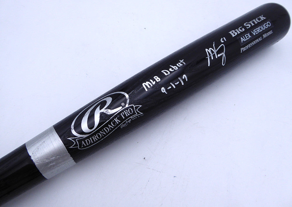 Alex Verdugo Autographed Rawlings Bat Boston Red Sox, New York Yankees "MLB Debut 9-1-17" Beckett BAS #L11596