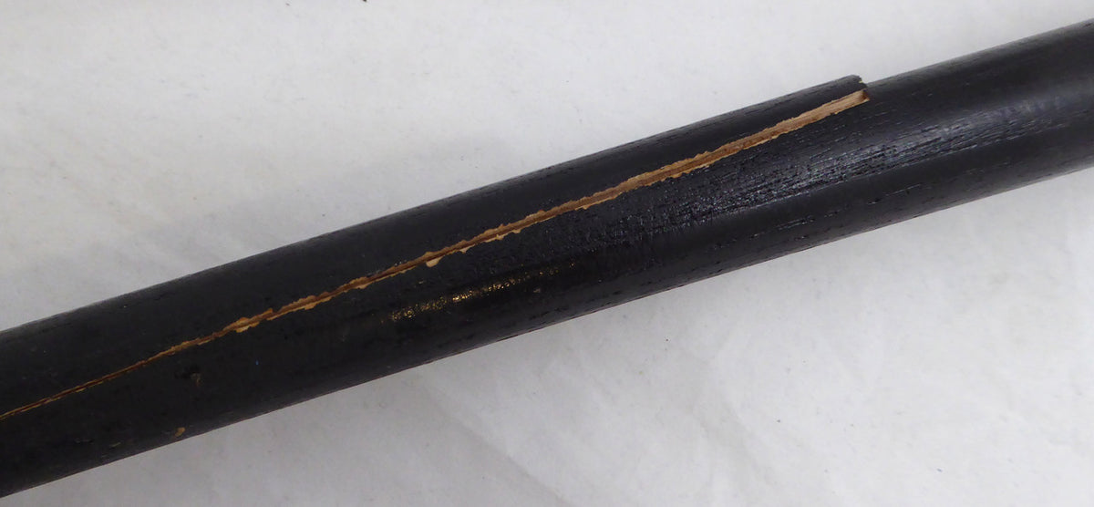Paul Sorrento Unsigned Seattle Mariners Black Rawlings Big Stick 1997 Game Used Bat Cracked SKU #214069