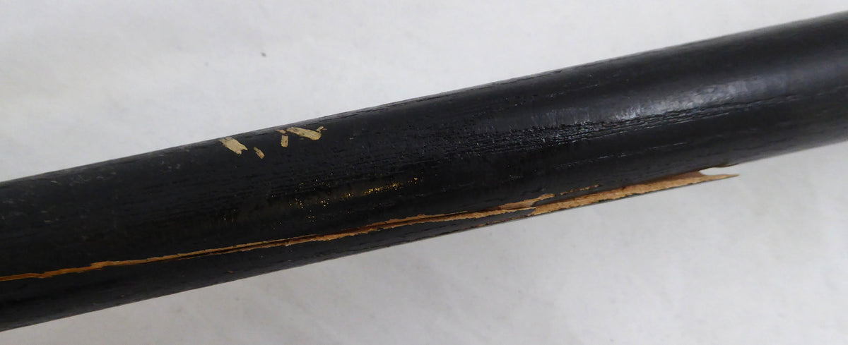 Paul Sorrento Unsigned Seattle Mariners Black Rawlings Big Stick 1997 Game Used Bat Cracked SKU #214069