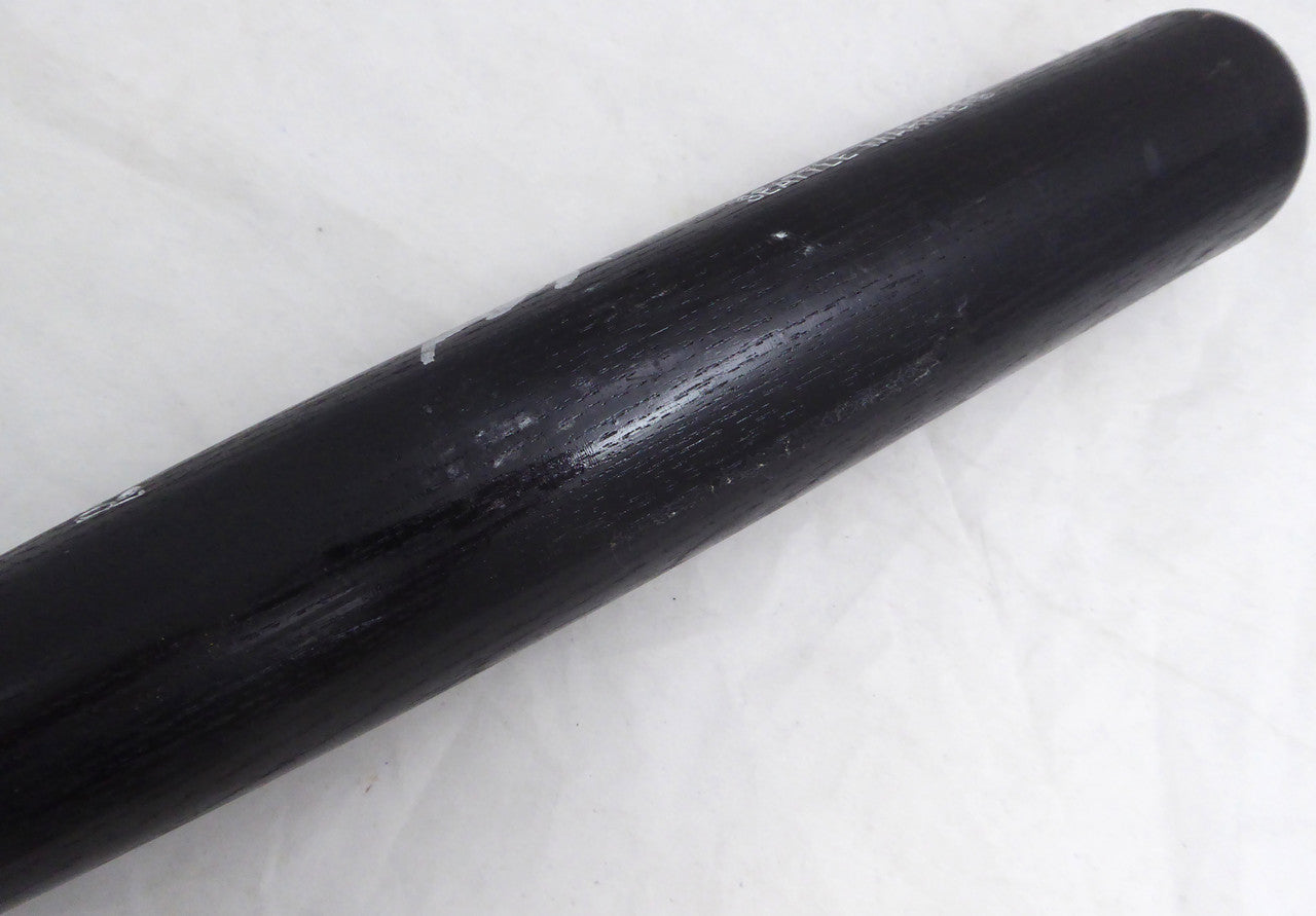 Henry Cotto Autographed Black Louisville Slugger Game Used Bat Seattle Mariners Light Use SKU #214071