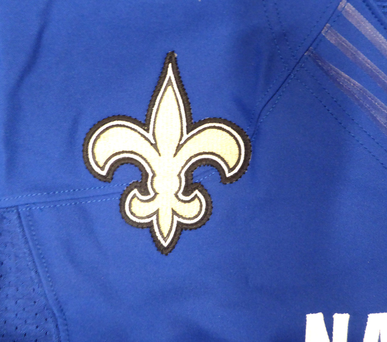 New Orleans Saints Jahri Evans Autographed Blue Nike Game Issued Jersey 2013 Pro Bowl Beckett BAS #E95692