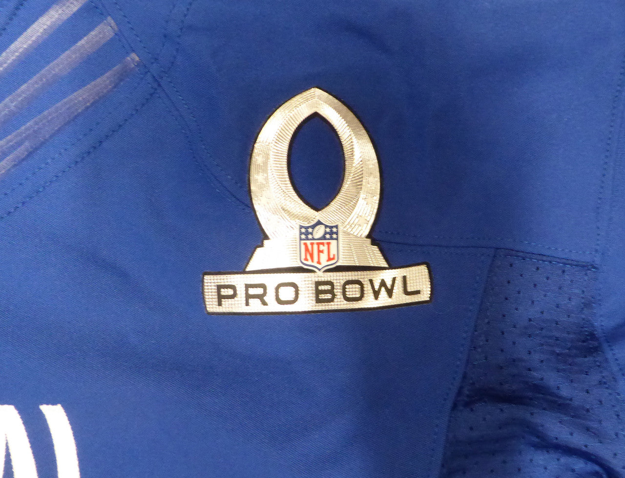 New Orleans Saints Jahri Evans Autographed Blue Nike Game Issued Jersey 2013 Pro Bowl Beckett BAS #E95692
