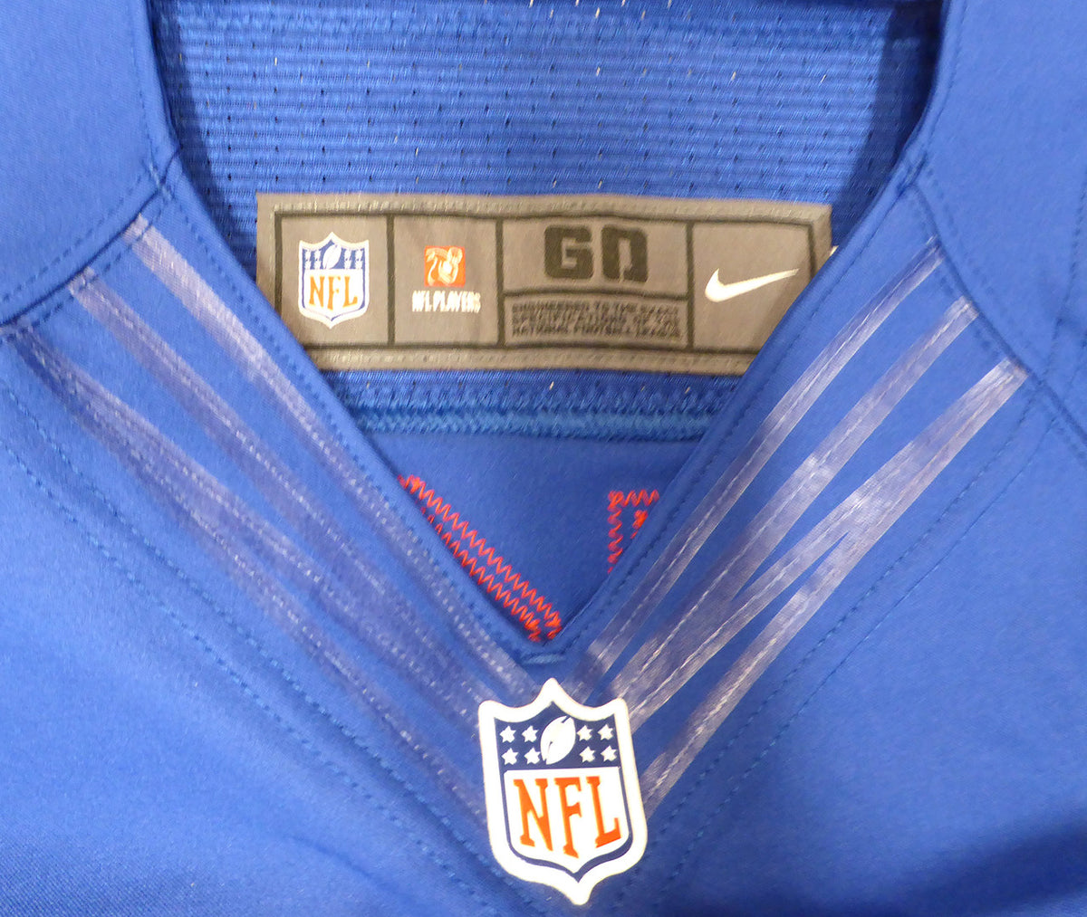 New Orleans Saints Jahri Evans Autographed Blue Nike Game Issued Jersey 2013 Pro Bowl Beckett BAS #E95692