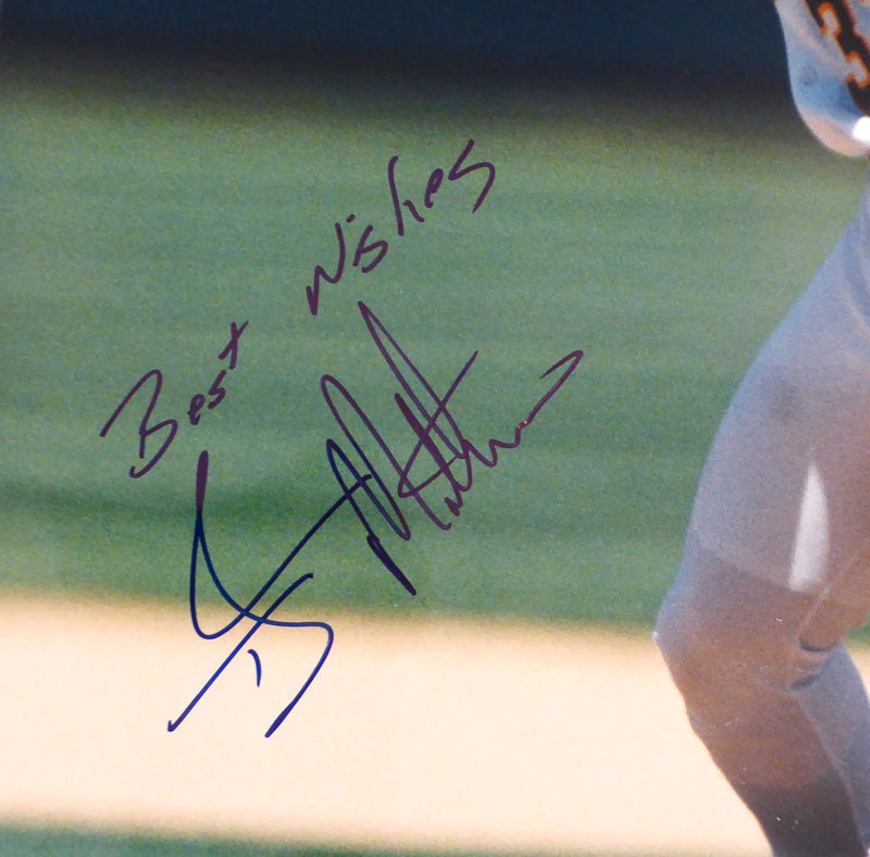 T.J. TJ Mathews Autographed 16x20 Photo Oakland A's "Best Wishes" SKU #214215