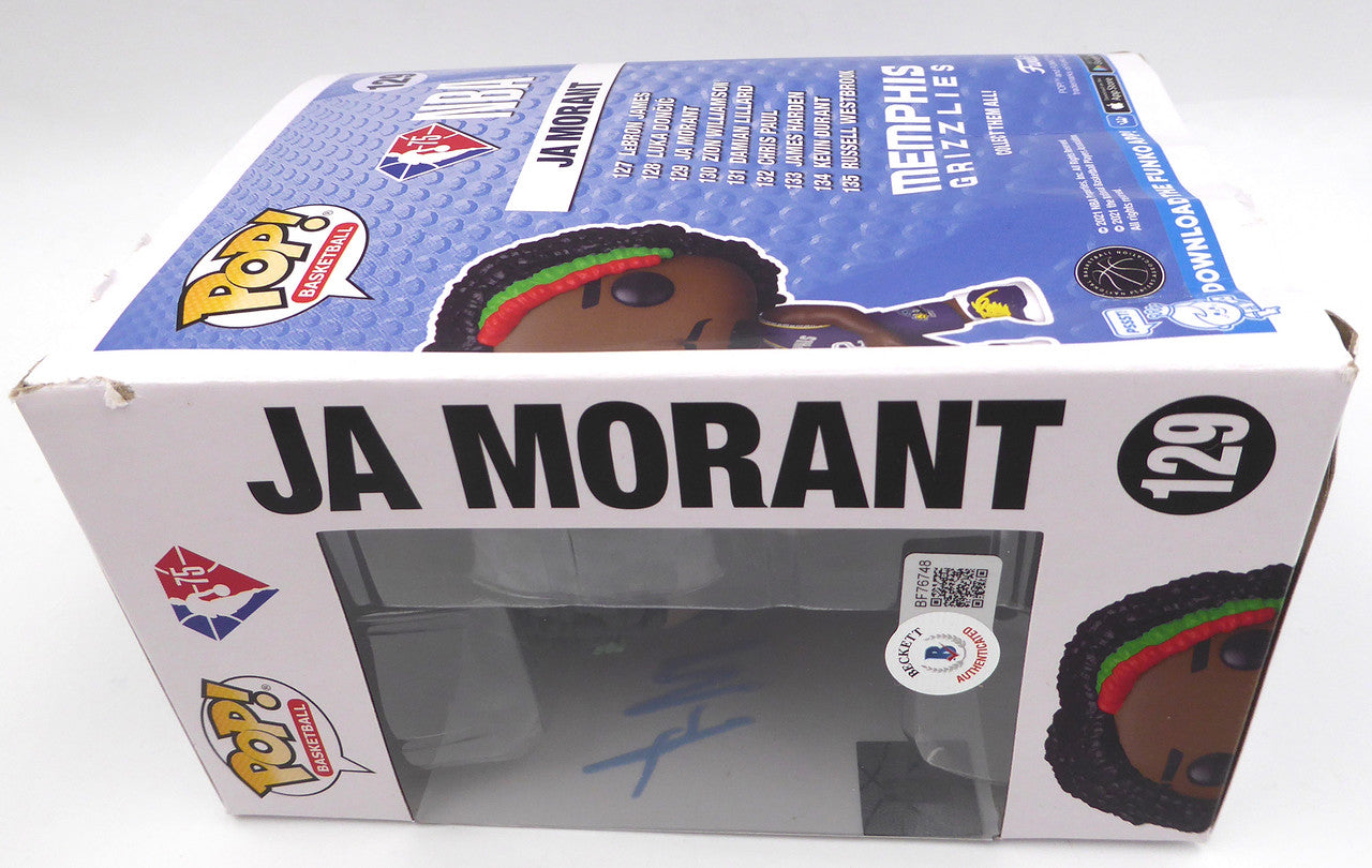 Ja Morant Autographed Funko POP Vinyl Figurine Memphis Grizzlies Beckett BAS QR #BF76748