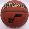 John Stockton Autographed Basketball Utah Jazz (Smudged) Beckett BAS QR #1W271705