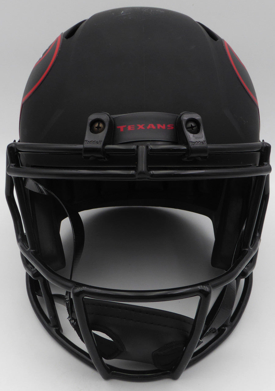 Nico Collins Autographed Eclipse Black Full Size Replica Helmet Houston Texans Beckett (Scratches) BAS QR #1W433072