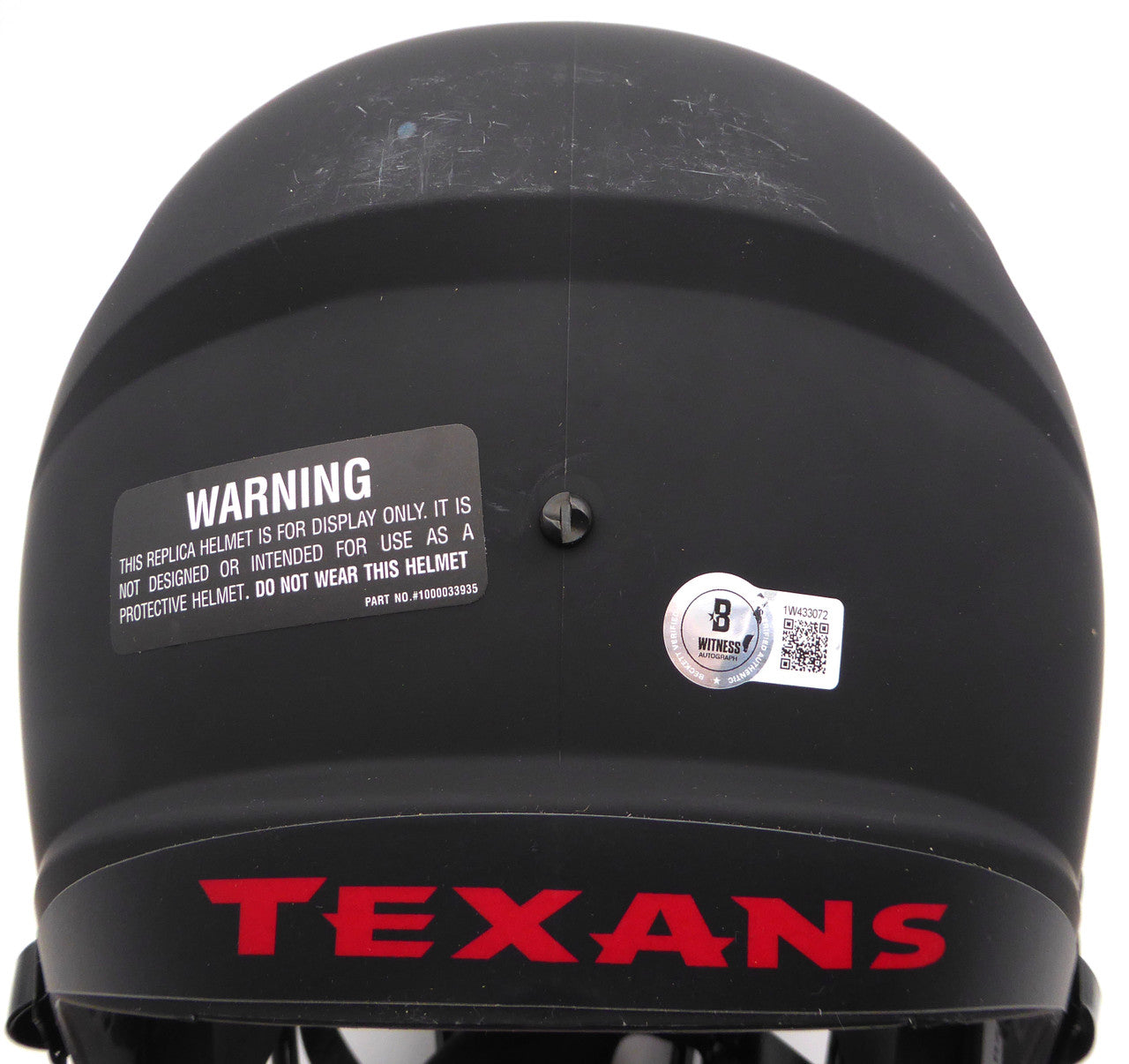 Nico Collins Autographed Eclipse Black Full Size Replica Helmet Houston Texans Beckett (Scratches) BAS QR #1W433072