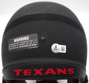 Nico Collins Autographed Eclipse Black Full Size Replica Helmet Houston Texans (Scratches) Beckett BAS QR #1W433067