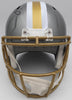 Alvin Kamara Autographed Flash Gold Full Size Replica Helmet New Orleans Saints Beckett BAS QR #1W403173
