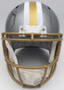 Alvin Kamara Autographed Flash Gold Full Size Replica Helmet New Orleans Saints Beckett BAS QR #1W403179