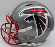 Kyle Pitts Autographed Atlanta Falcons Authentic Flash Silver Full Size Helmet Beckett BAS QR #WL25821