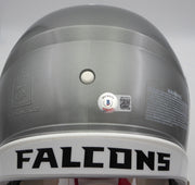 Kyle Pitts Autographed Atlanta Falcons Authentic Flash Silver Full Size Helmet Beckett BAS QR #WL25821