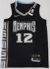 Memphis Grizzlies Ja Morant Autographed Black Nike City Edition Jersey Size L Beckett BAS QR #BJ68061