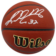 Karl Malone & John Stockton Autographed Wilson Basketball Utah Jazz (Smudged) Beckett BAS QR #1W271731