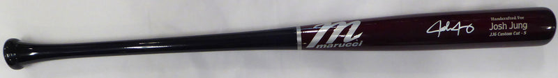 Josh Jung Autographed Marucci Player Model Bat Texas Rangers Beckett BAS QR #1W197420