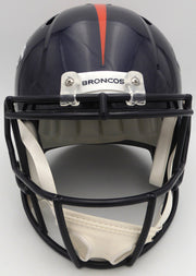 Russell Wilson Autographed Blue Full Size Replica Helmet Denver Broncos Fanatics Holo #DQ16478460