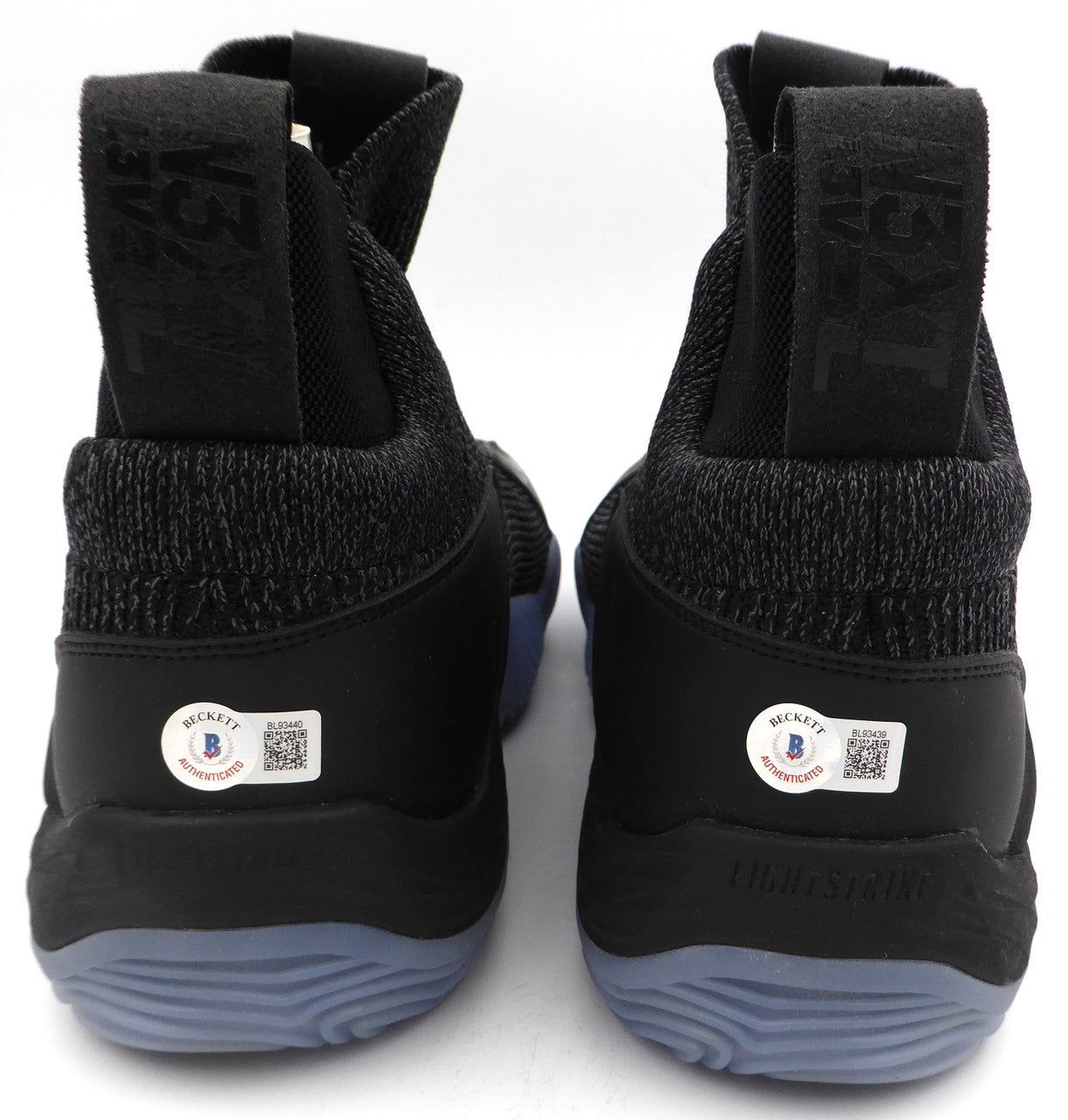 Trae Young Autographed Black Adidas Shoes Atlanta Hawks Light Strike Size 12.5 (Smudged) Beckett BAS QR #BL93440