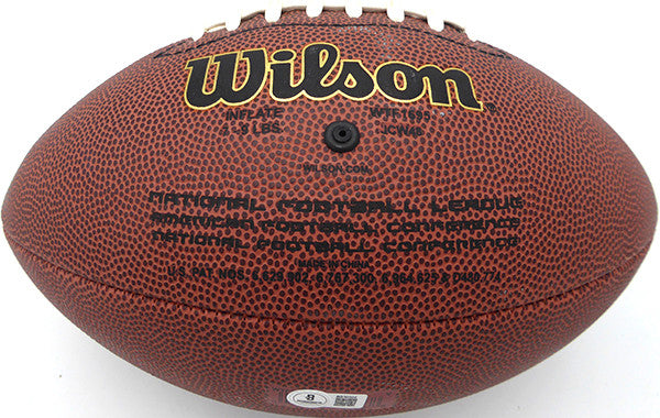 Deion Branch Autographed Football Patriots, Seahawks Beckett BAS QR #BS30324