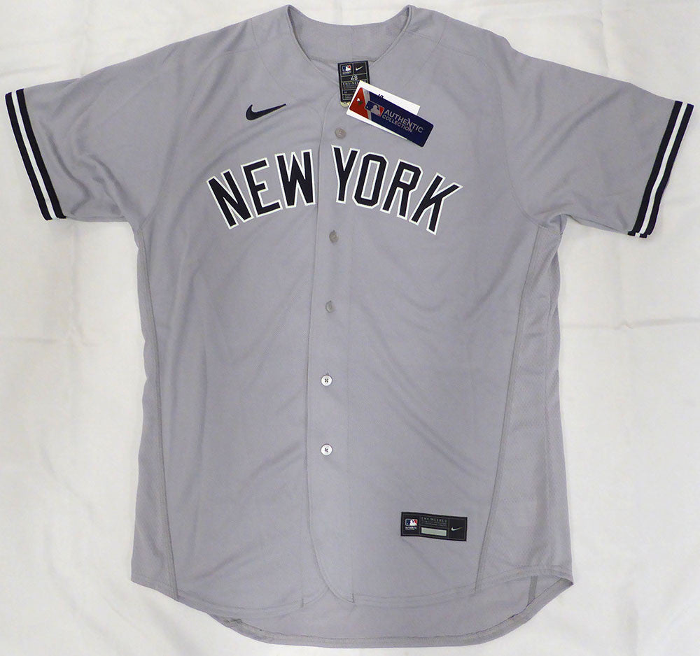 New York Yankees Jasson Dominguez Autographed Gray Nike Jersey LE #8/23 "MLB Debut 9-1-23" Fanatics Holo #BB14107301